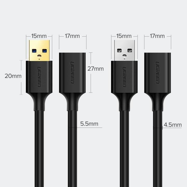 UGREEN Cable USB 3.0 (female) - USB 3.0 (male) adapter extension cable