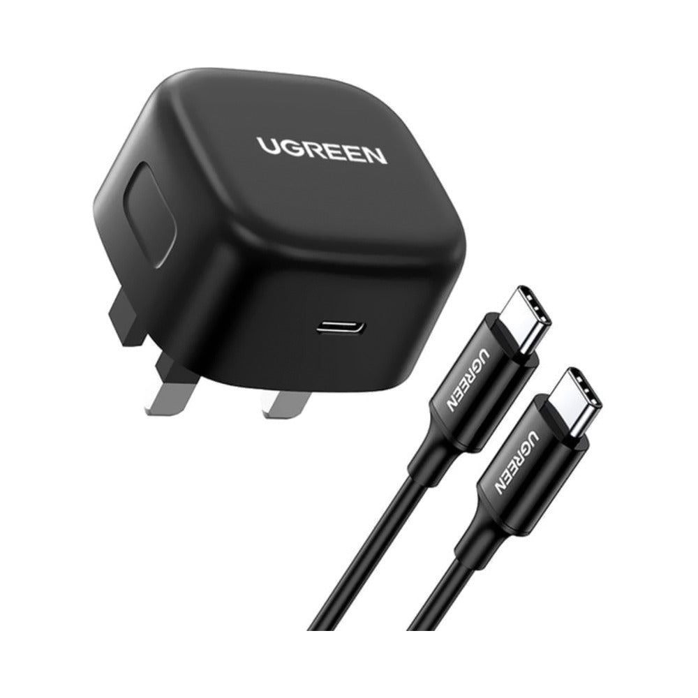 UGREEN (25W) with USB-C Cable PD Fast Charger - Black