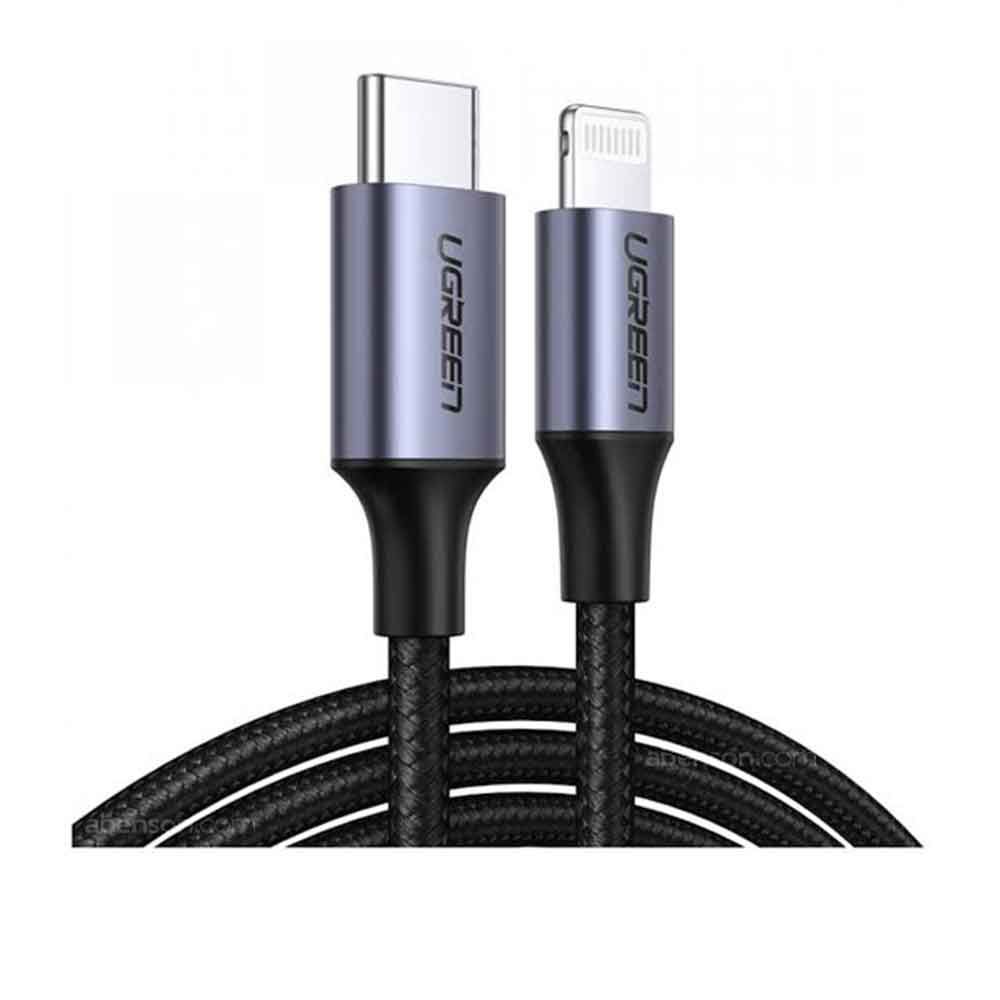 UGREEN USB-C to Lightning PD Fast Charging Cable (1m, Braided) - Black