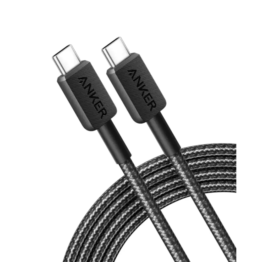 Anker 322 - USB-C to USB-C Cable 60W (3ft/0.9m Braided) -  Black