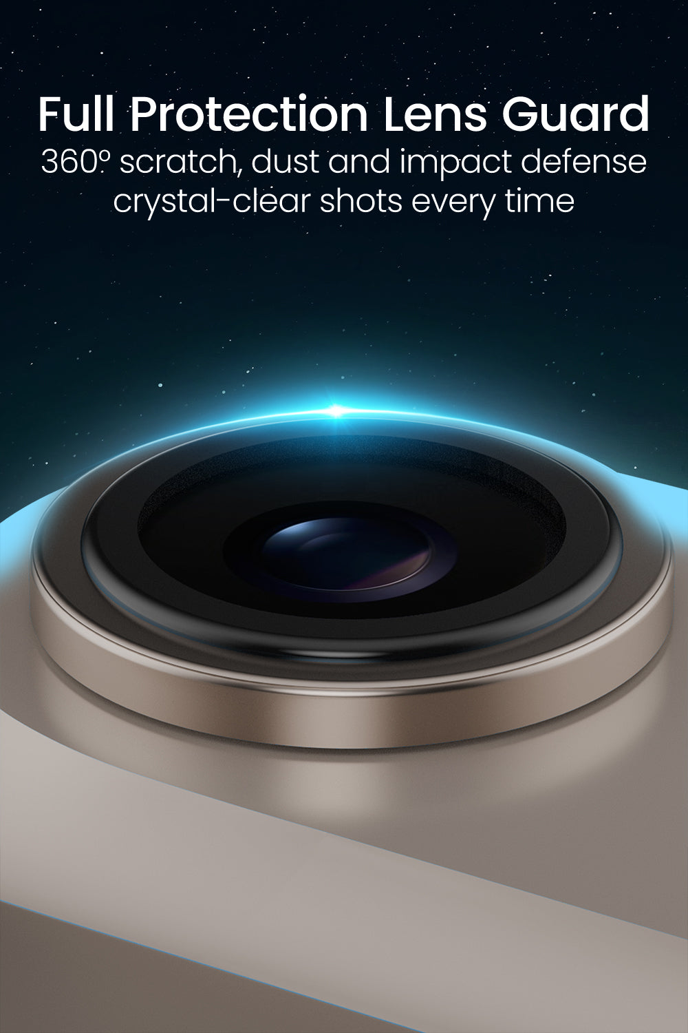 Moxedo Camera Lens Protector for iPhone 17 Air 6.5” 2025 9H Tempered Glass Aluminum Alloy Individual Ring Camera Lens Cover Protector with Easy Installation Tool – Gold