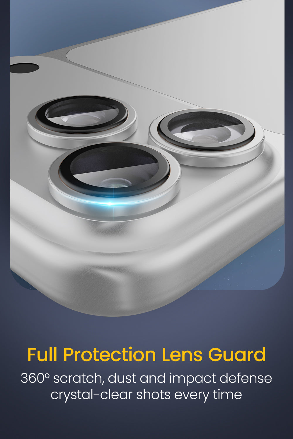 Remson Camera Lens Protector for iPhone 17 Pro 6.3 inch/ iPhone 17 Pro Max 6.9 inch, 9H Tempered Glass, HD Multi-Layer Protection, Shatterproof Clarity with Installation Guide-Silver