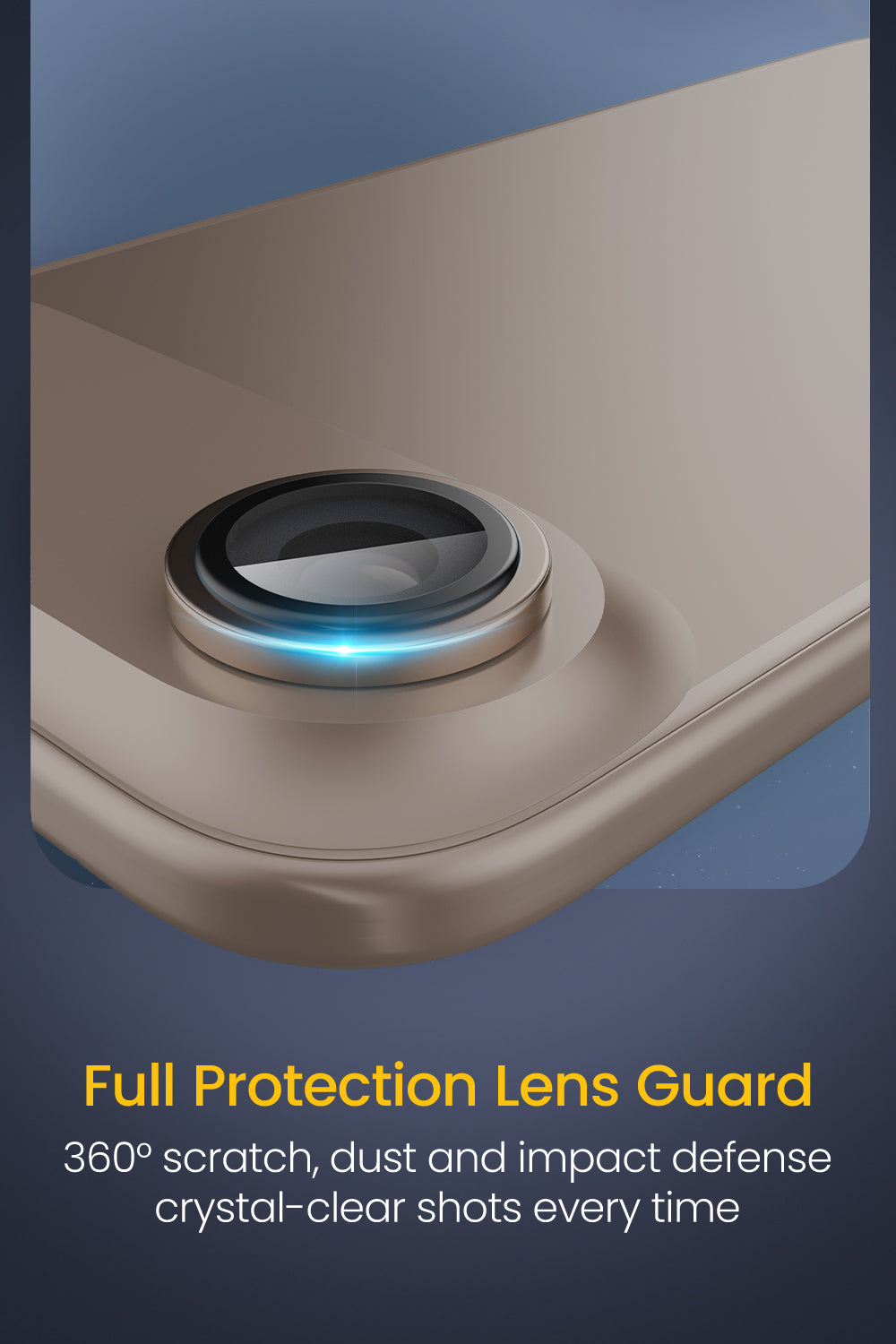 Remson Camera Lens Protector for iPhone 17 Air 6.5 inch, 9H Tempered Glass, HD Multi-Layer Protection, Shatterproof Clarity with Installation Guide-Light Gold