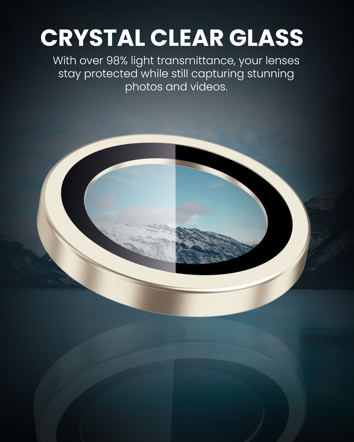 Moxedo Camera Lens Protector Aliminum Alloy with Easy Installation Tool Compatible for iPhone 15 Plus 6.7/ iPhone 15 6.1 (Light Yellow)
