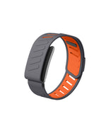 Moxedo Comfort Durable Whoop 5.0 Band Soft-Touch Silicone Replacement Wrist Strap–Flexible, Waterproof Watch Band for Men & Women, Lightweight, Skin-Friendly with U-Shaped Connector - Gray/Orange