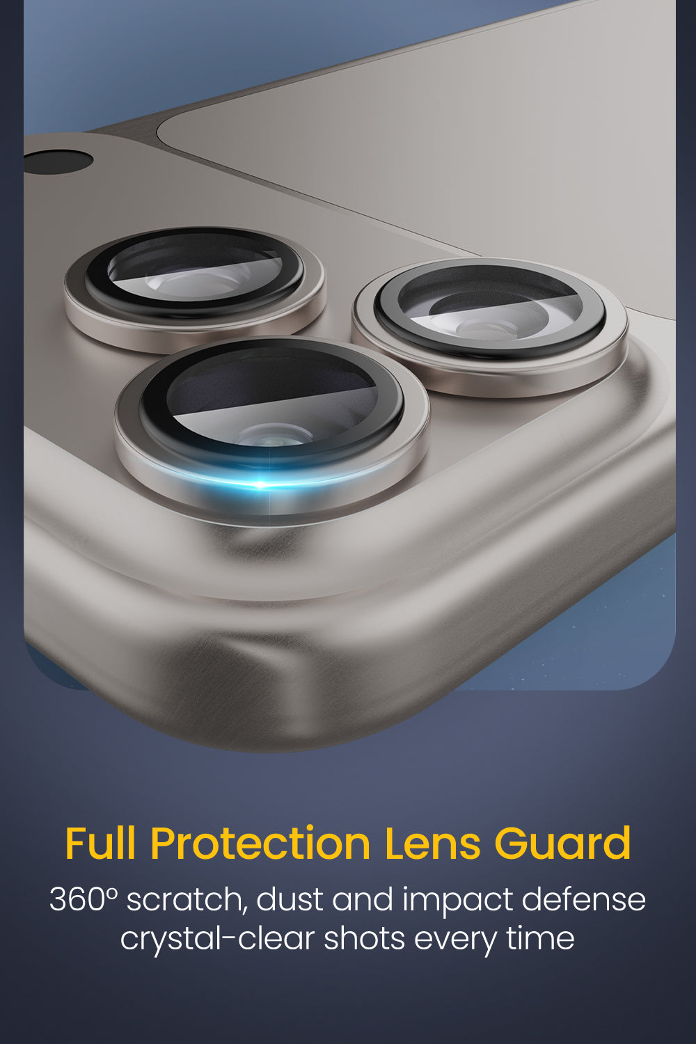 Remson Camera Lens Protector for iPhone 17 Pro 6.3 inch/ iPhone 17 Pro Max 6.9 inch, 9H Tempered Glass, HD Multi-Layer Protection, Shatterproof Clarity with Installation Guide- Titanium