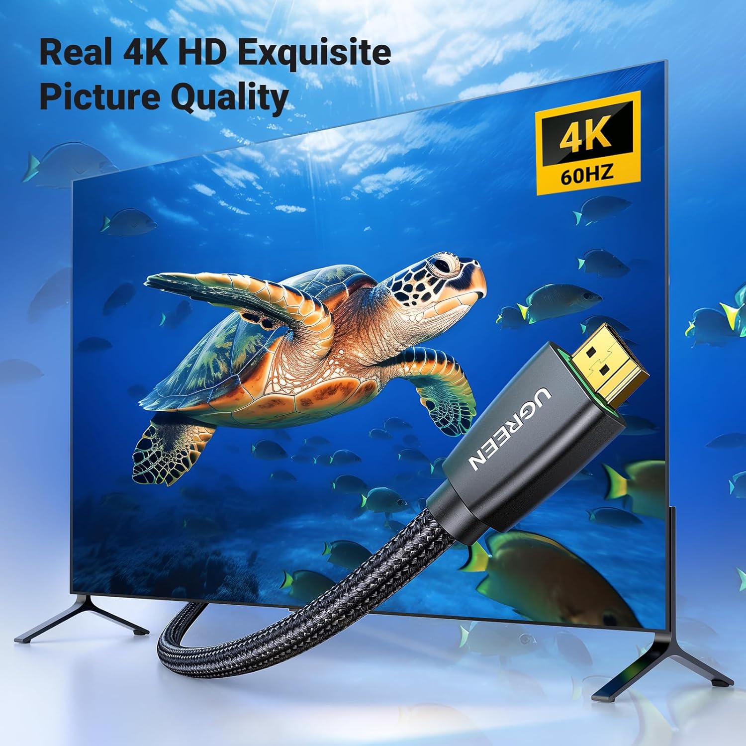 كابل HDMI - HDMI 4K 2.0 من UGREEN HD118 (أسود) 