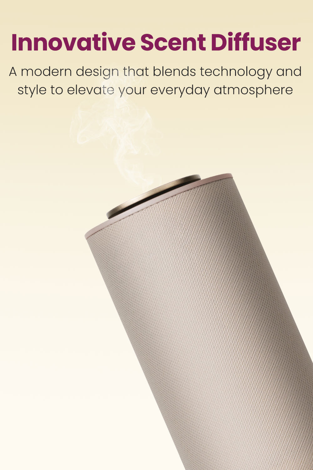REVE Car Scent Diffuser Long Lasting Fragrance Device for Home and Car Waterless Aromatherapy Essential Oil Diffuser 10 Hrs Working Time Rechargeable with Built-in LED Light