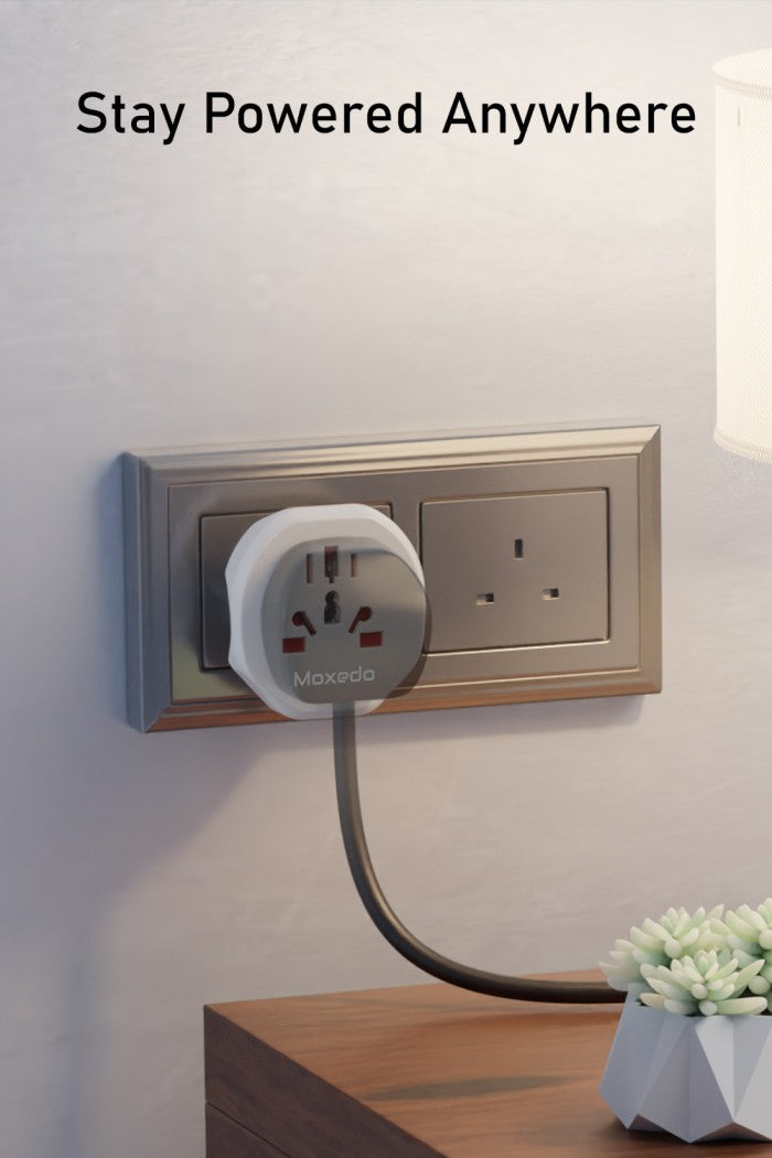 Moxedo Universal Travel Conversion Socket 2500W AC Outlet Multi-Plug World to UE Adapter EU/UK/Australia/China/Russia/Turkey/Spain Worldwide Power Outlet Converter