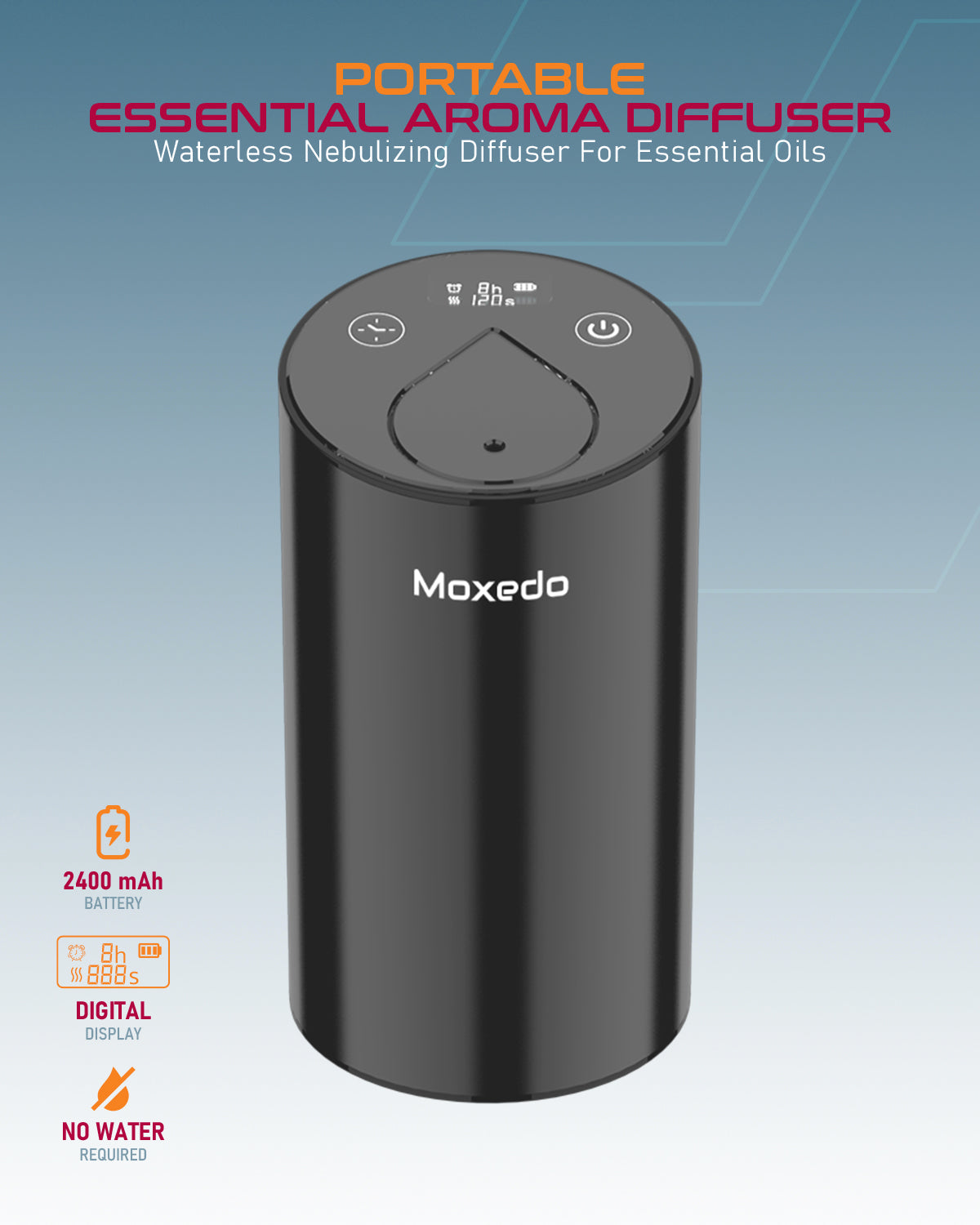 Moxedo Essential Aroma Diffuser Waterless Nebulizing Diffuser