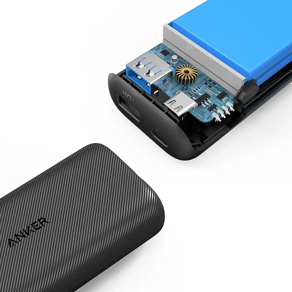 Anker Power Core Metro power bank 10000mAh / Fast charging (25W) Max. PD and IQ3.0 support / compact size – Black Fabric