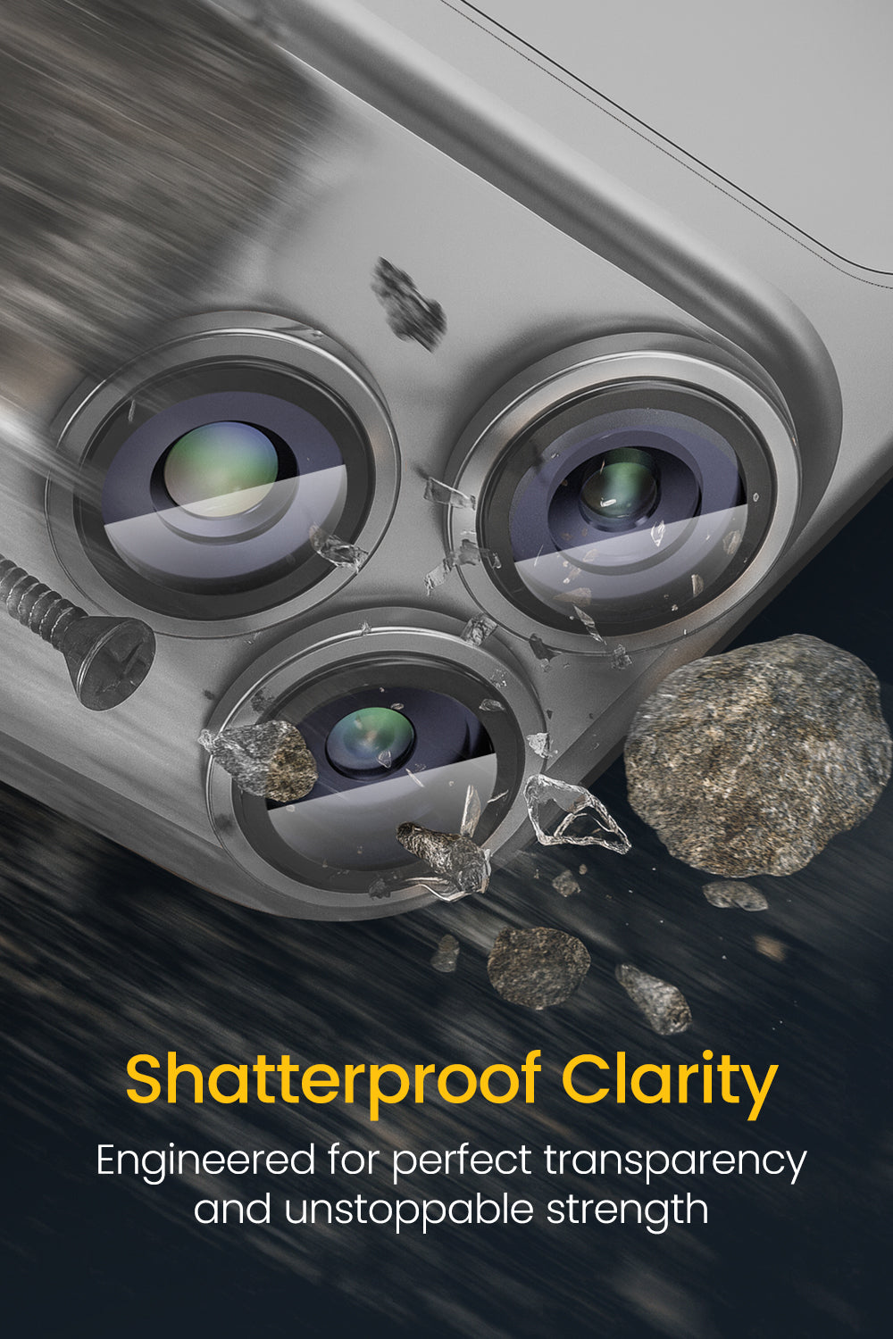 Remson Camera Lens Protector for iPhone 17 Pro 6.3 inch/ iPhone 17 Pro Max 6.9 inch, 9H Tempered Glass, HD Multi-Layer Protection, Shatterproof Clarity with Installation Guide-Silver