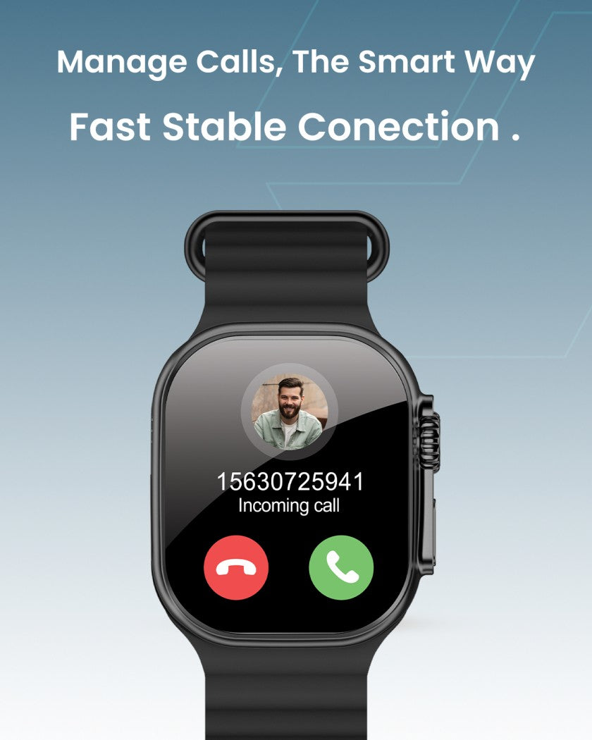 Moxedo Curve Smartwatch Chat GPT AI Assistant Compatible with Android & iOS with 2.01"Super AMOLED Display, Bluetooth Calling, Wireless Charging, IP68 Waterproof, Health & Fitness Tracker – Black