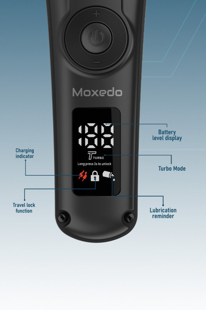 Moxedo Clivra Cordless Hair Trimmer Clipper for Men Titanium Coated Blade 90 Mins Working Time 2 Speed Control IPX6 Waterproof