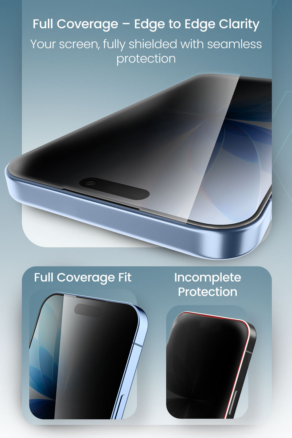 Moxedo Ultra Shield Premium Tempered Glass Screen Protector 9H Hardness Privacy for iPhone 17 6.3-inch 2025 Full Coverage Anti-Spy Protection with Auto-Align Easy Applicator
