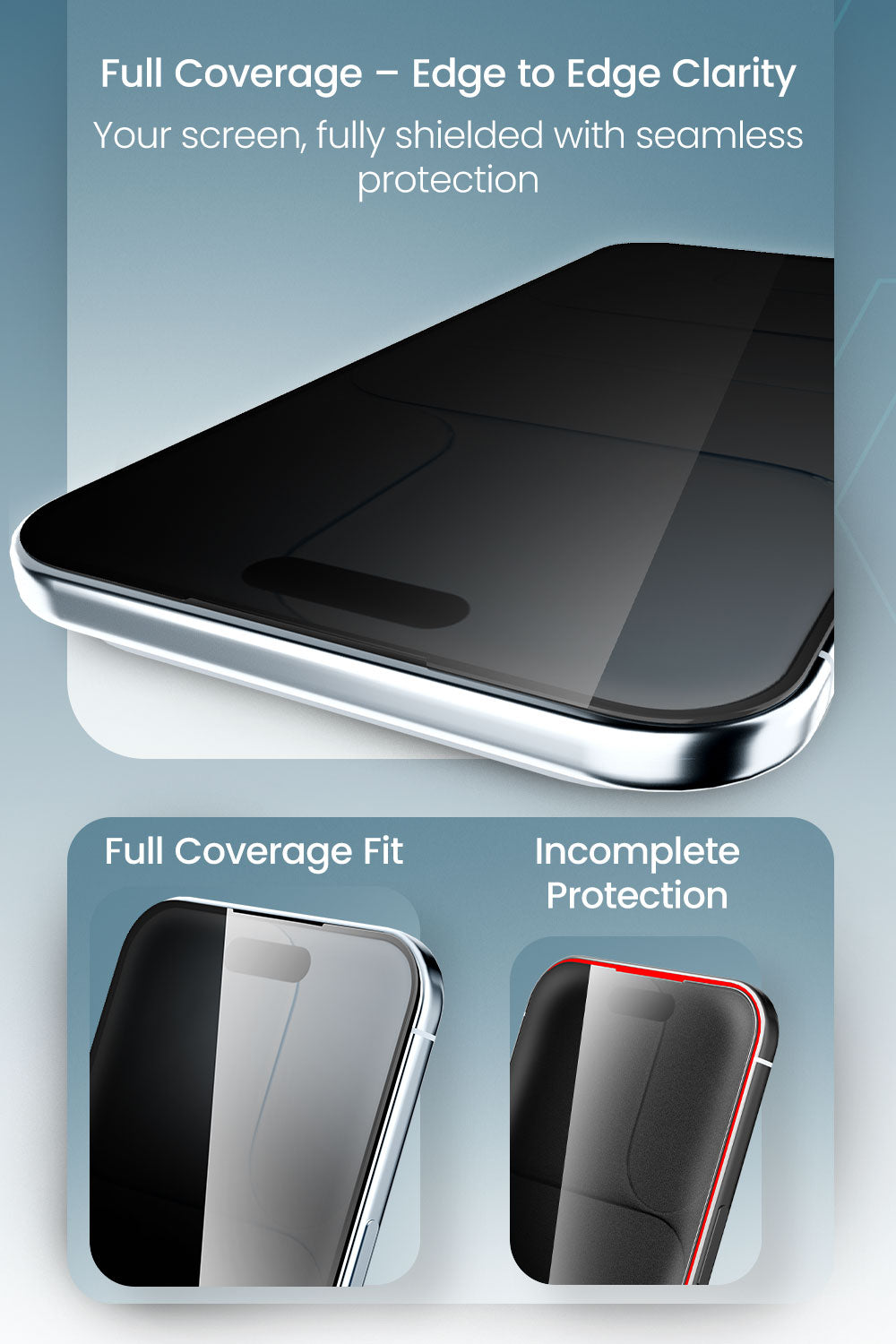 Moxedo Ultra Shield Premium Tempered Glass Screen Protector 9H Hardness Privacy for iPhone 17 Air 6.5-inch 2025  Full Coverage Anti-Spy Protection with Auto-Align Easy Applicator