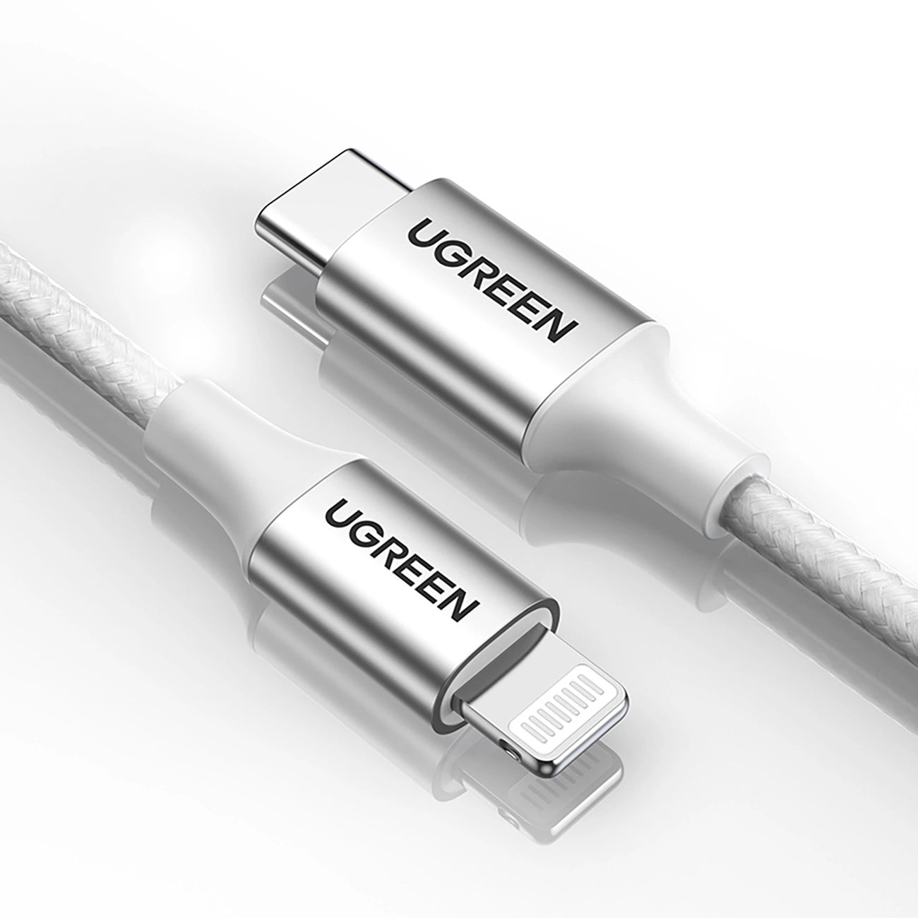 Ugreen Lightning To Type-C 2.0 Male Cable - 1M (Silver) (US304/70523)