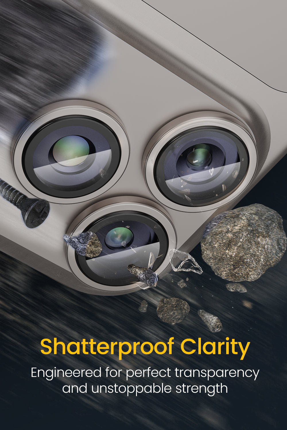 Remson Camera Lens Protector for iPhone 17 Pro 6.3 inch/ iPhone 17 Pro Max 6.9 inch, 9H Tempered Glass, HD Multi-Layer Protection, Shatterproof Clarity with Installation Guide- Titanium