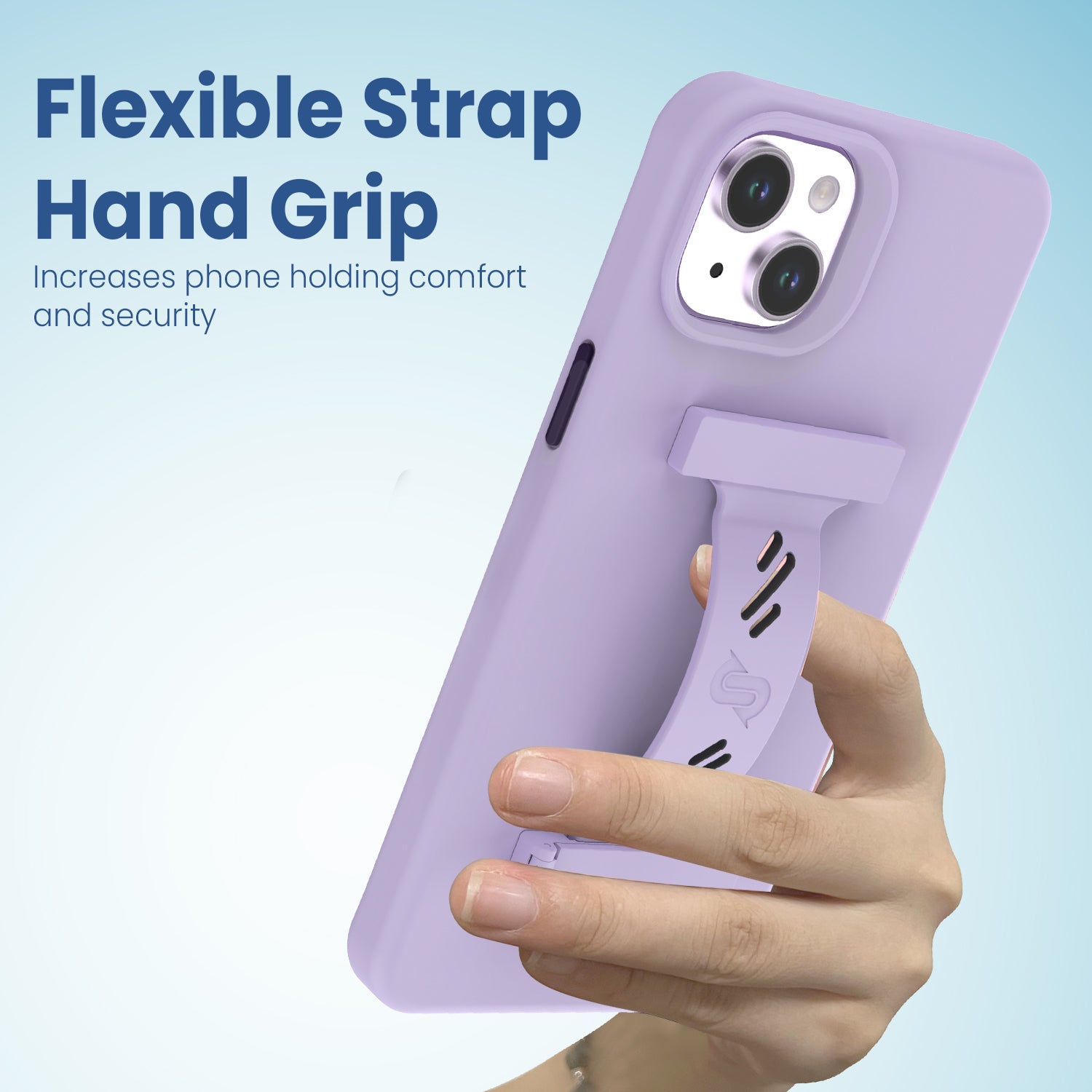 Remson Mag-X Phone Grip Strap with Magnetic Phone Kickstand - Purple