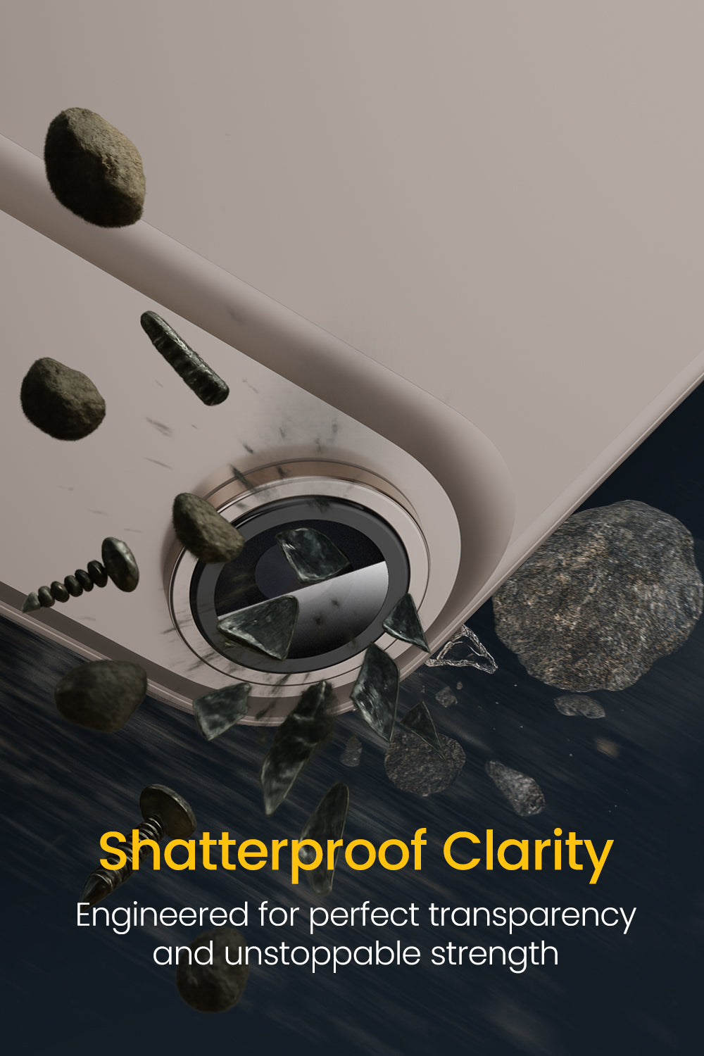 Remson Camera Lens Protector for iPhone 17 Air 6.5 inch, 9H Tempered Glass, HD Multi-Layer Protection, Shatterproof Clarity with Installation Guide-Light Gold