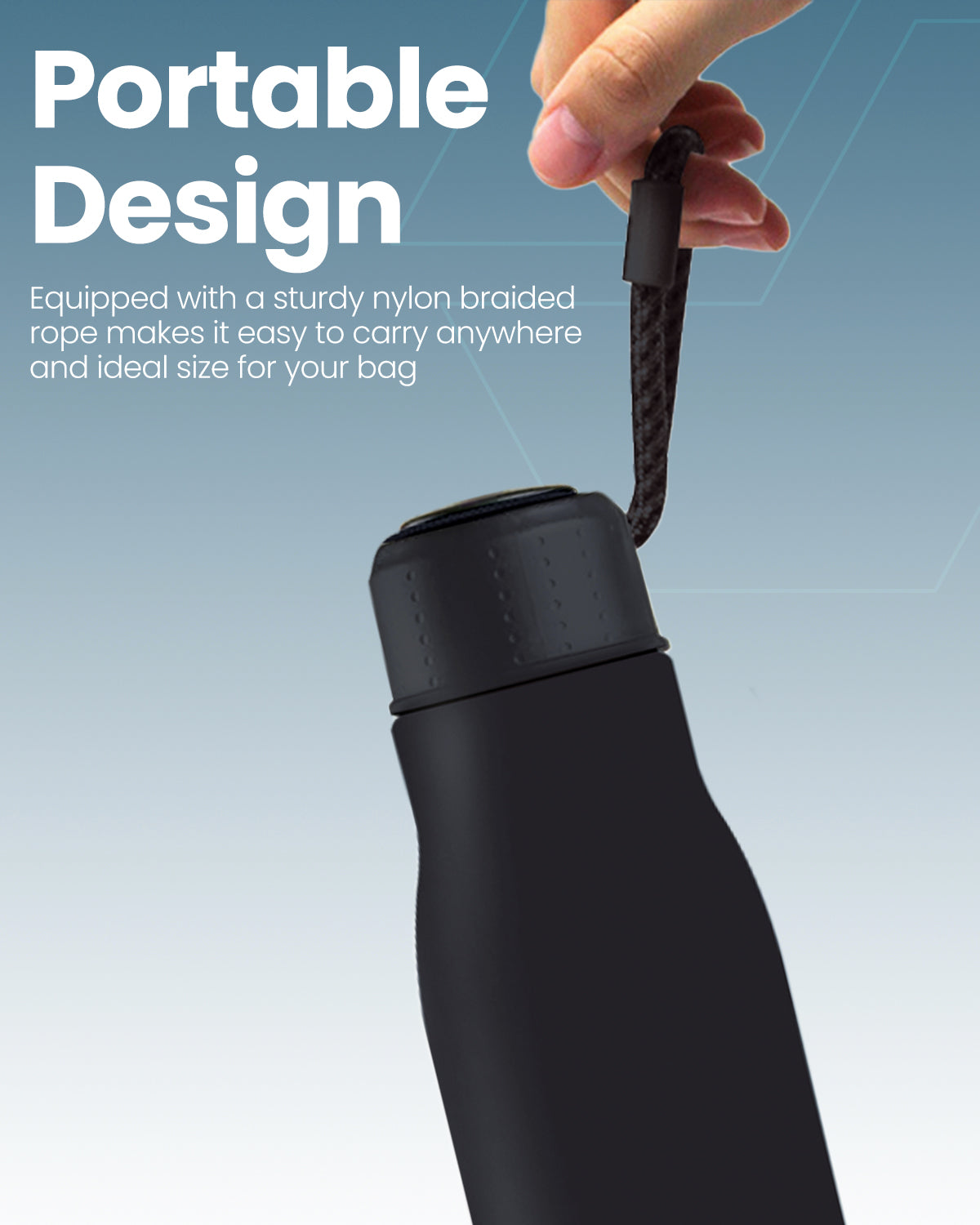 Moxedo Vacuum Flask Stainless Steel Double Wall Vacuum Insulated for Hot and Cold - Black