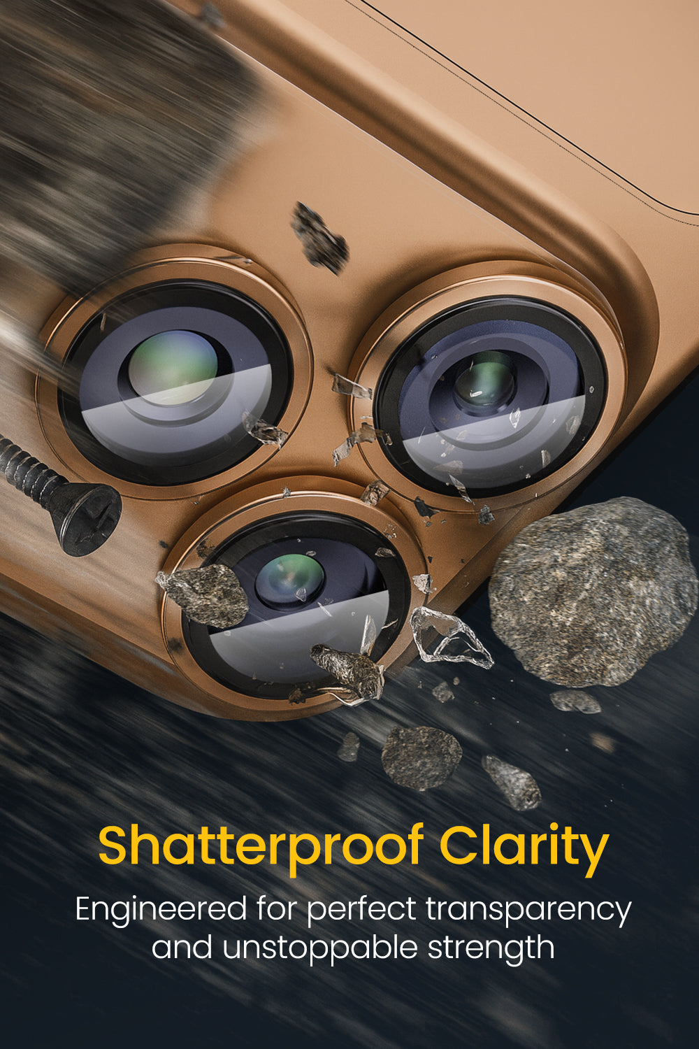 Remson Camera Lens Protector for iPhone 17 Pro 6.3 inch/ iPhone 17 Pro Max 6.9 inch, 9H Tempered Glass, HD Multi-Layer Protection, Shatterproof Clarity with Installation Guide- Cosmic Orange