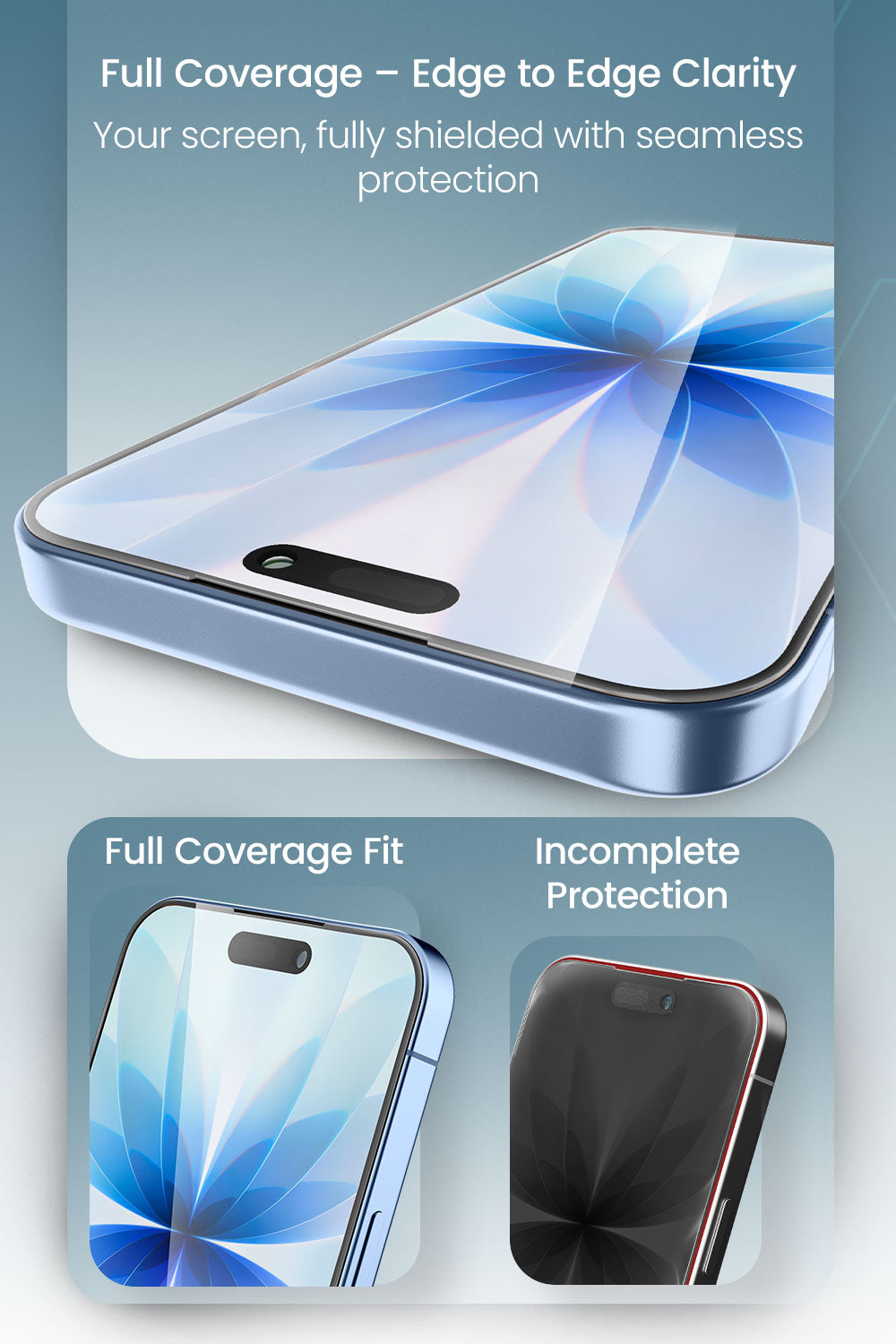 Moxedo Ultra Shield Premium Tempered Glass Screen Protector 9H Hardness HD Clear for iPhone 17 6.3-inch 2025, Full Coverage with Easy Auto-Align Applicator & Case-Friendly Curved Edges
