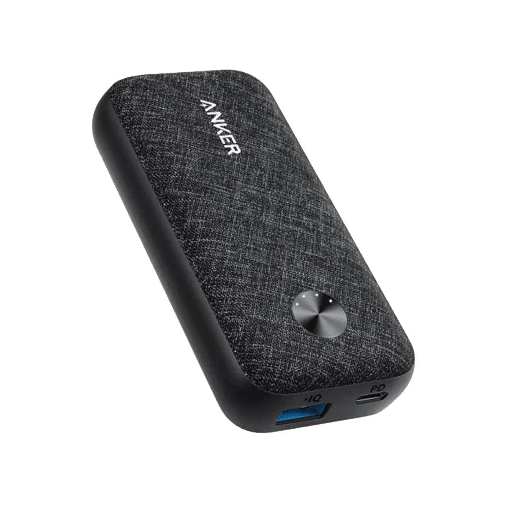 Anker Power Core Metro power bank 10000mAh / Fast charging (25W) Max. PD and IQ3.0 support / compact size – Black Fabric