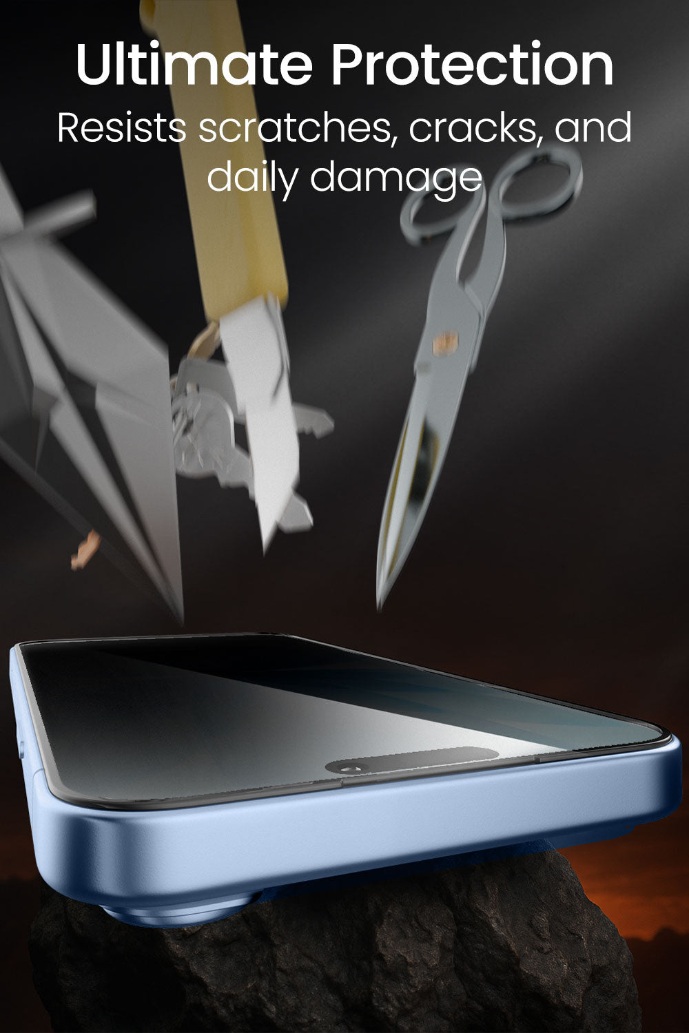 Moxedo Ultra Shield Premium Tempered Glass Screen Protector 9H Hardness Privacy for iPhone 17 6.3-inch 2025 Full Coverage Anti-Spy Protection with Auto-Align Easy Applicator