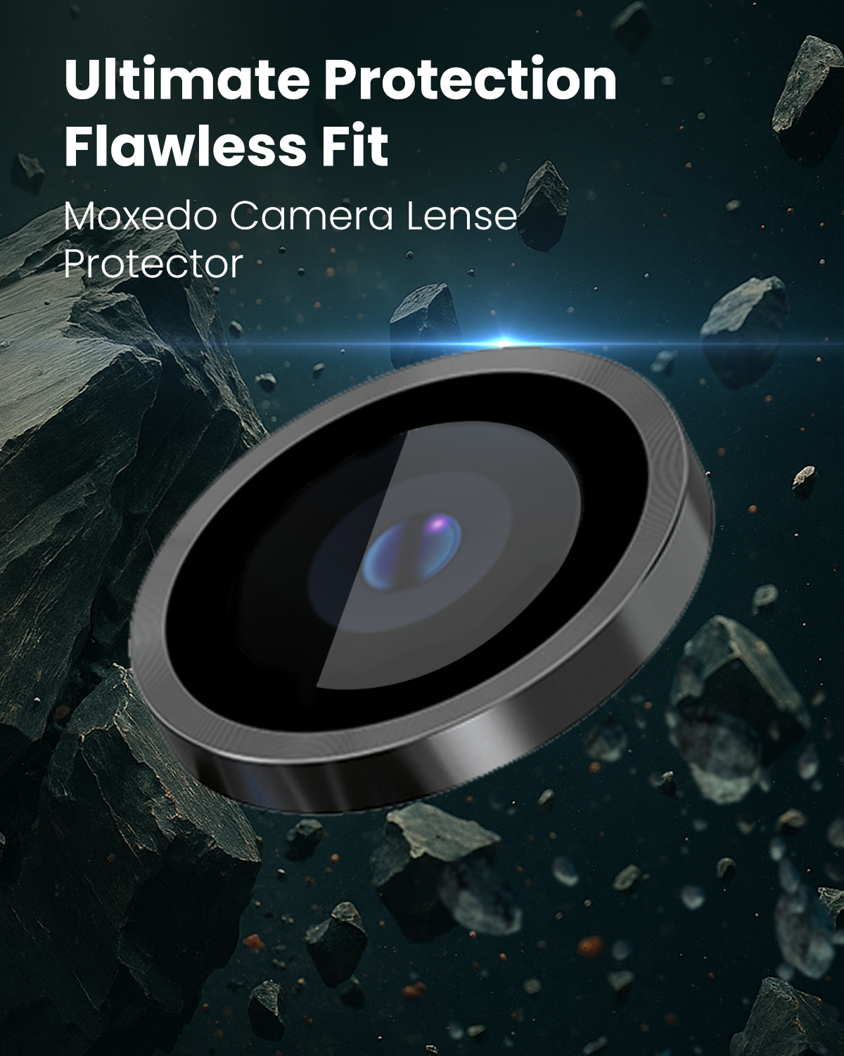 Moxedo Camera Lens Protector Aliminum Alloy with Easy Installation Tool Compatible for iPhone 16 Pro 6.3 inch/iPhone 16 Pro Max 6.9 inch (Black)