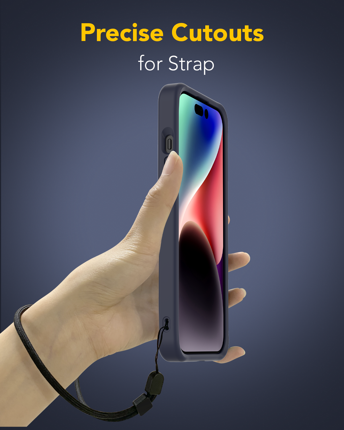جراب Remson Mag-X المغناطيسي الهجين الواقي المصنوع من السيليكون، حماية عسكرية متوافقة مع iPhone 15 6.1 بوصة - أزرق داكن 