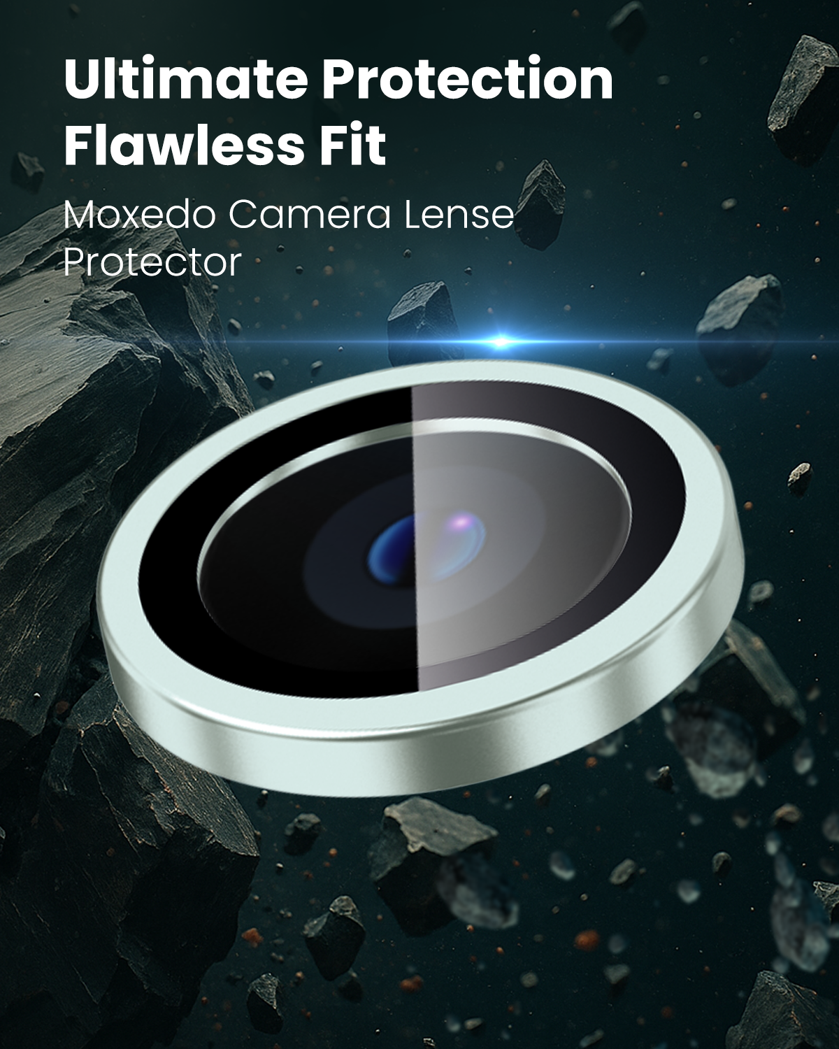 Moxedo Camera Lens Protector Aluminum Alloy with Easy Installation Tool Compatible for iPhone 15 Plus 6.7 /iPhone 15 6.1 (Light Green)
