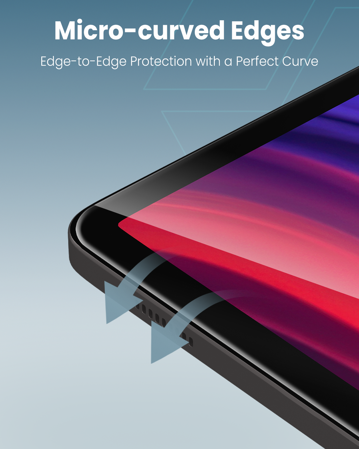 Moxedo Ultra Shield Tempered Glass Screen Protector for Samsung Galaxy Tab A9 Plus HD Clear 9H Hardness Micro Curved Edges with Installation Guide