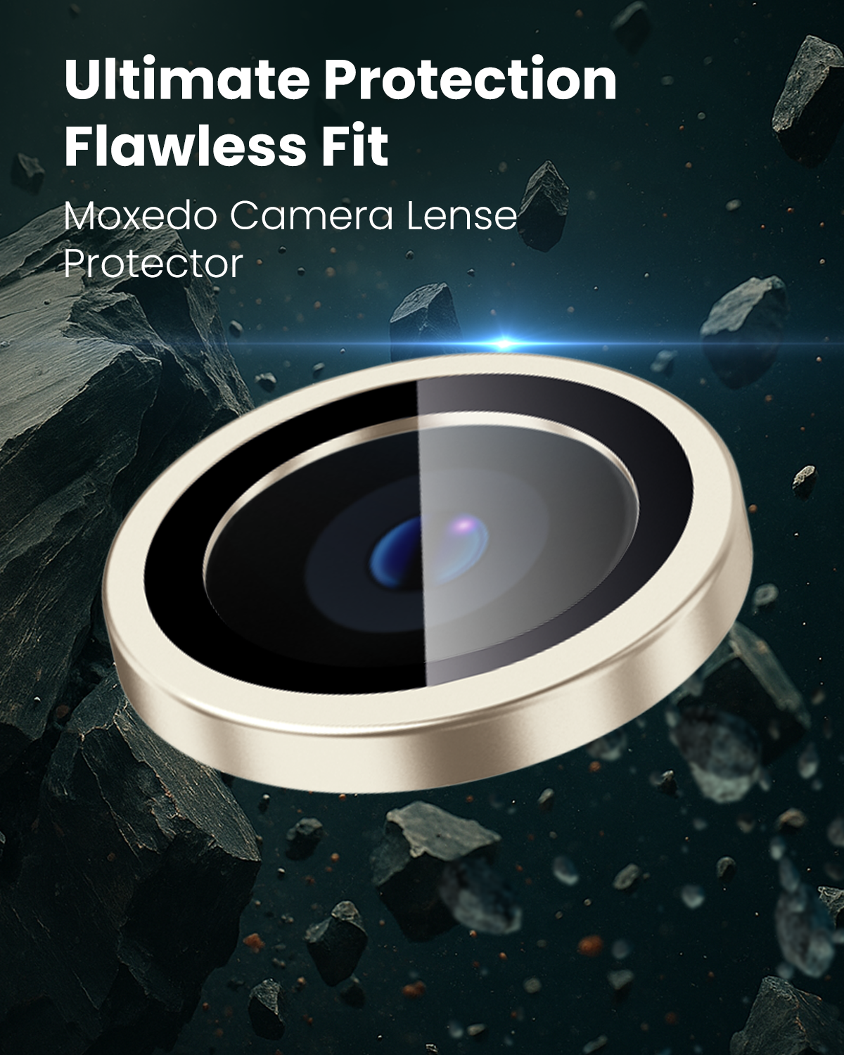 Moxedo Camera Lens Protector Aliminum Alloy with Easy Installation Tool Compatible for iPhone 15 Plus 6.7/ iPhone 15 6.1 (Light Yellow)
