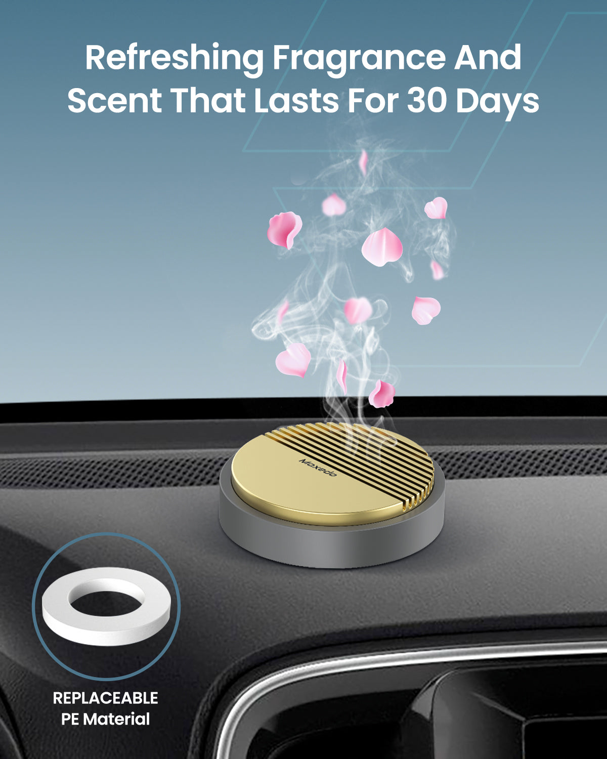 Moxedo Aromatherapy Car Diffuser Perfume Air Freshener Long Lasting with Aroma Oil for Dashboard