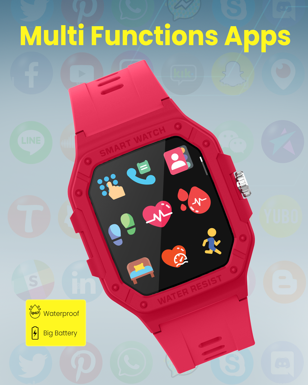 Moxedo Junior Smartwatch  The Ultimate Smartwatch for Kids Aged 4-12 - Red