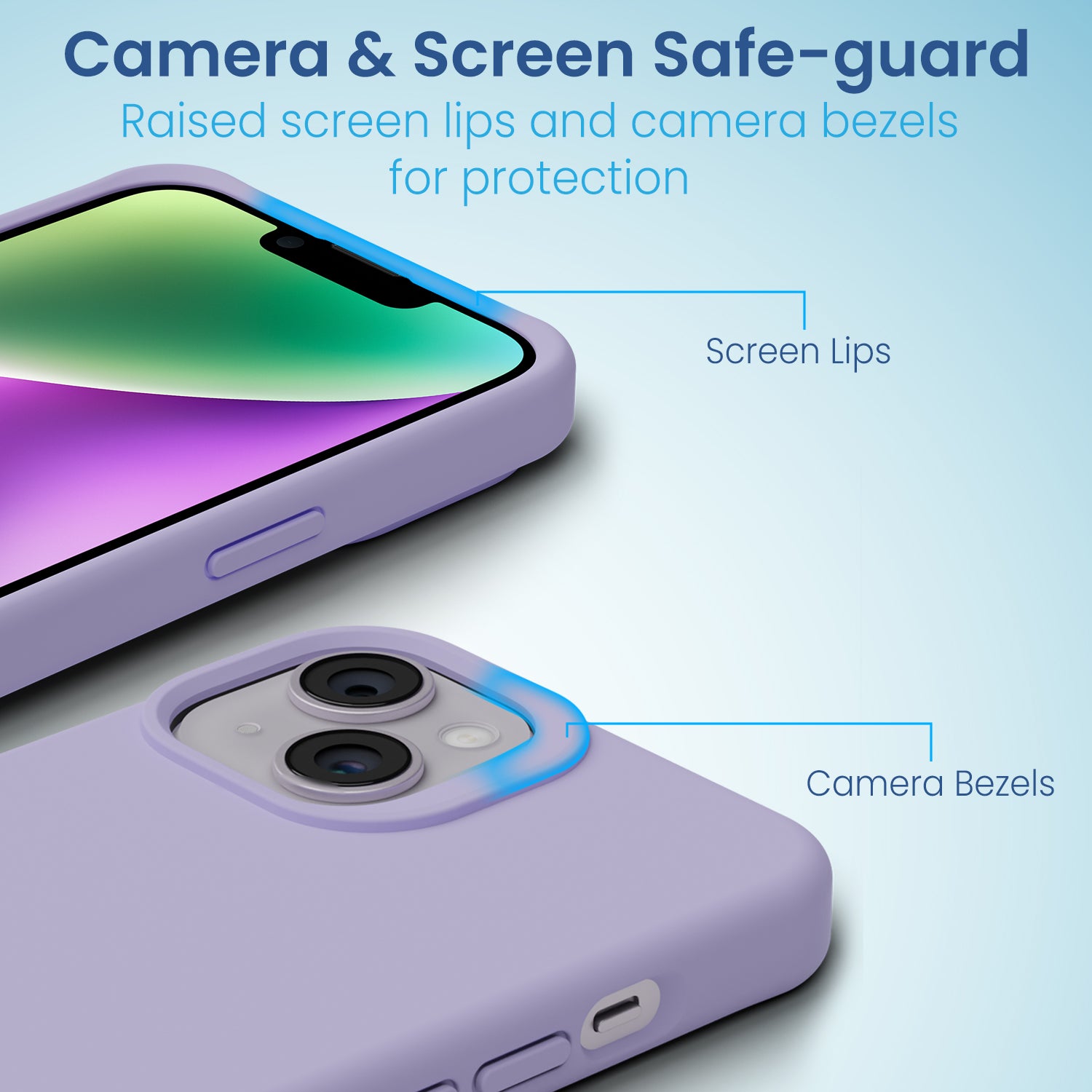 Remson Mag-X Magnetic Hybrid Protective Silicone Case Military Grade Protection Compatible For iPhone 14 - Purple