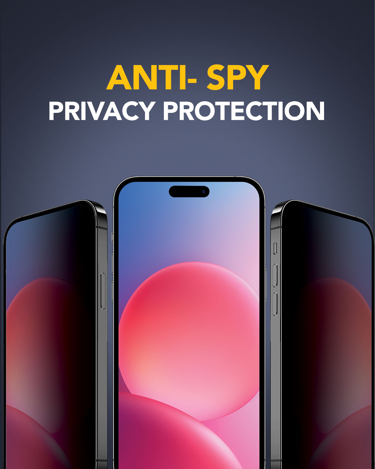 Remson Elite Guard Tempered Glass Screen Protector Privacy Clear 9H Hardness Anti-Spy with Auto-Align Installation Tool for iPhone 15 Pro Max 6.7 inch
