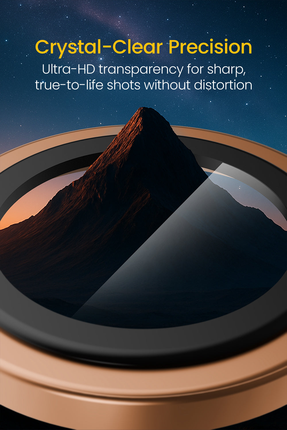 Remson Camera Lens Protector for iPhone 17 Pro 6.3 inch/ iPhone 17 Pro Max 6.9 inch, 9H Tempered Glass, HD Multi-Layer Protection, Shatterproof Clarity with Installation Guide- Cosmic Orange