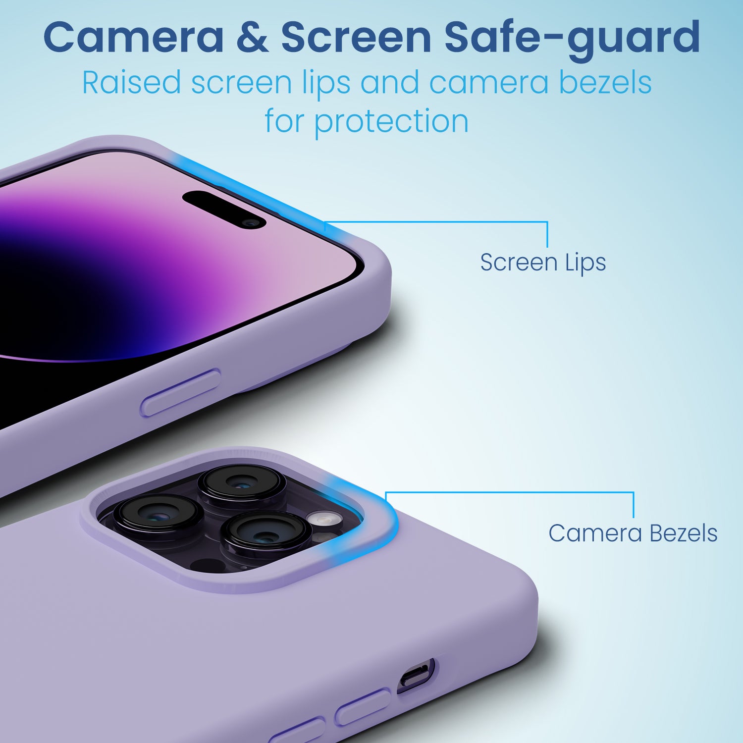Remson Mag-X Magnetic Hybrid Protective Silicone Case Military Grade Protection Compatible For iPhone 14 Pro - Purple