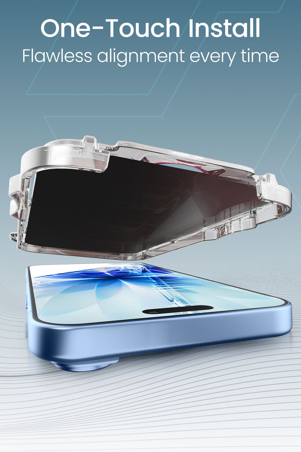 Moxedo Ultra Shield Premium Tempered Glass Screen Protector 9H Hardness Privacy for iPhone 17 6.3-inch 2025 Full Coverage Anti-Spy Protection with Auto-Align Easy Applicator