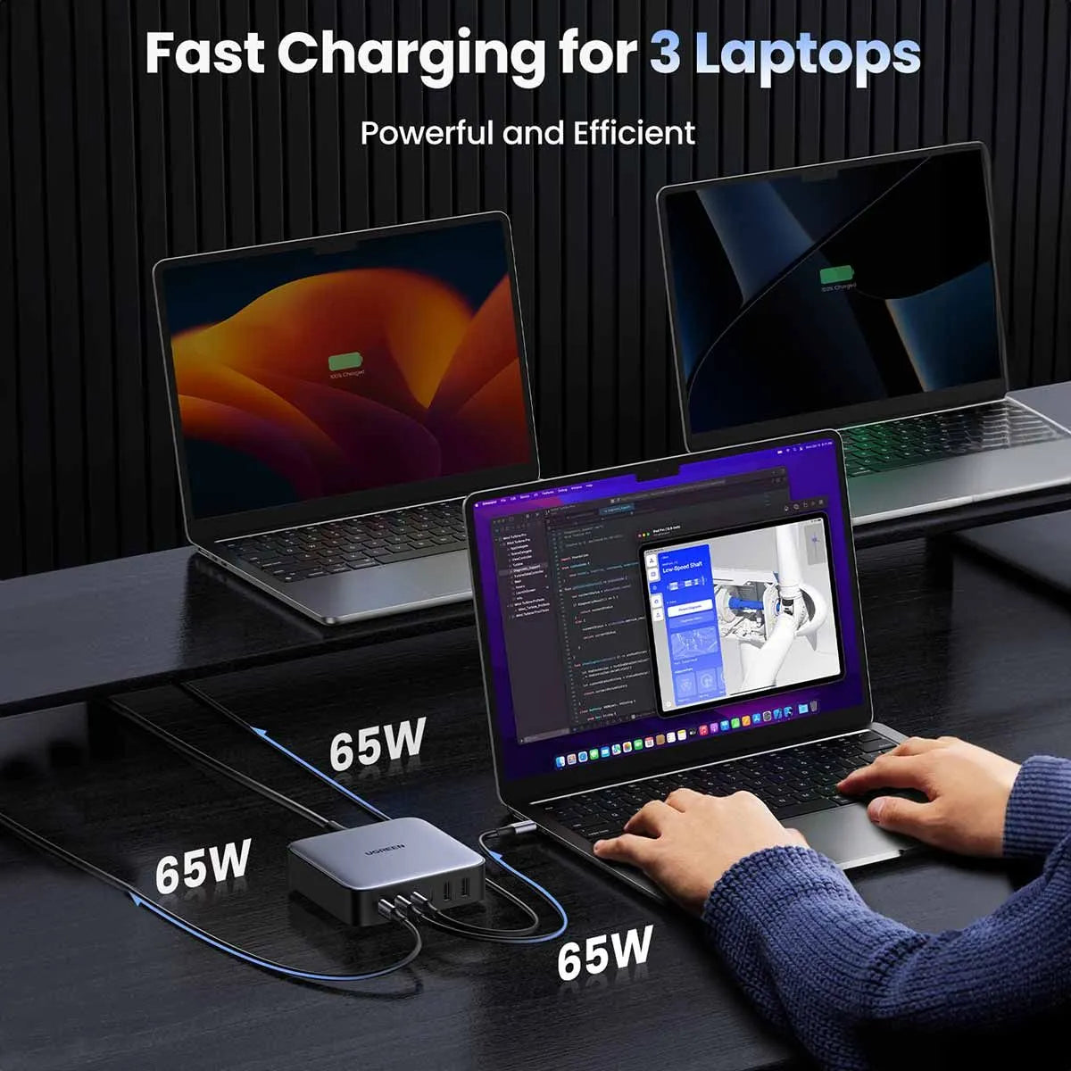 UGREEN Charger Nexode USB-C Gan 6 Port 200W PD Fast Charging