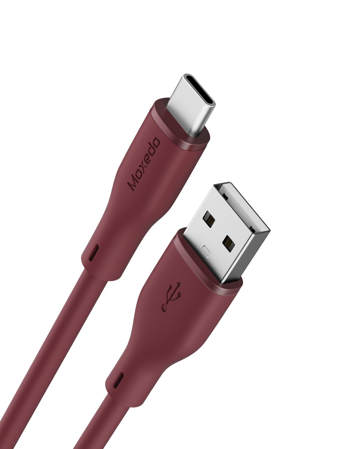 Moxedo CavoX Pro USB-A to USB-C Silicone Cable 3.0A Fast Charge and Data Sync 1.2m (Maroon)