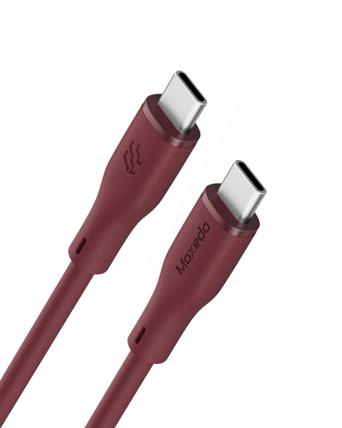 Moxedo CavoX Pro USB-C to USB-C Silicone Cable 60W PD Fast Charge and Data Sync 2.0m (Maroon)