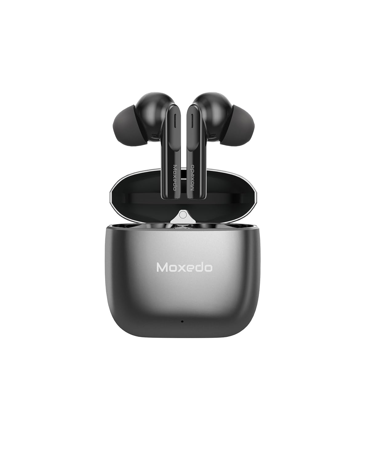 Moxedo True Tunes TWS Wireless Bluetooth Earbuds, Dual Microphone Clear Calls, IPX4 Sweat Resistance Easy Touch Control, ENC Noise Reduction Technology - Gray