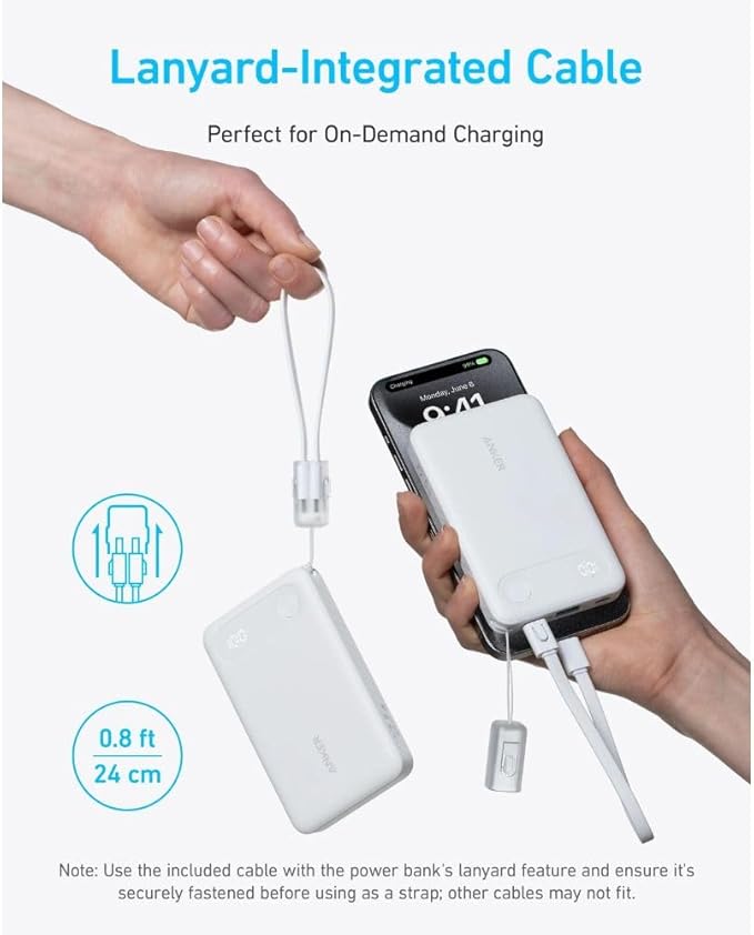 Anker Power Bank (10,000mAh, 22.5W) - White