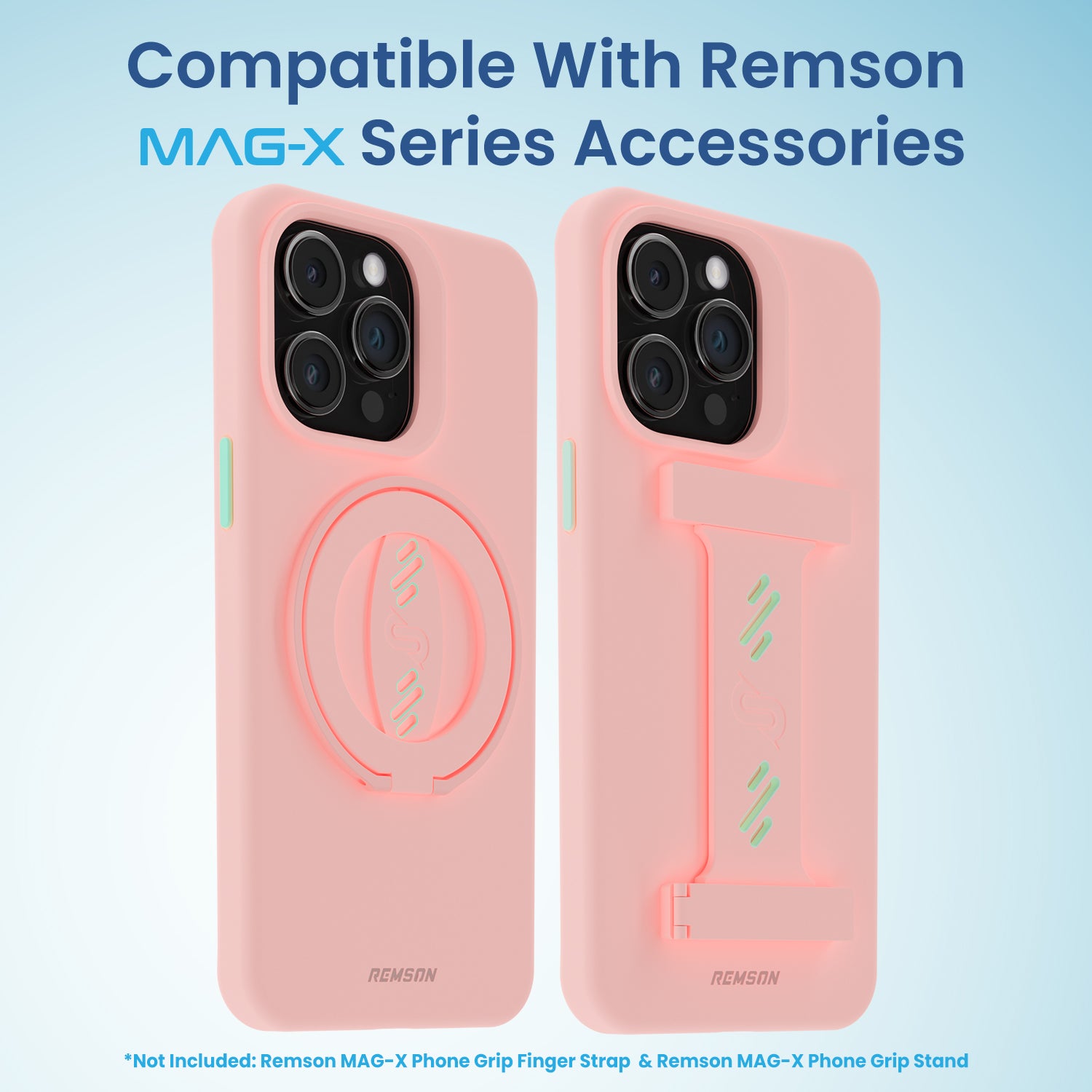 Remson Mag-X Magnetic Hybrid Protective Silicone Case Military Grade Protection Compatible For iPhone 13 Pro Max - Pink