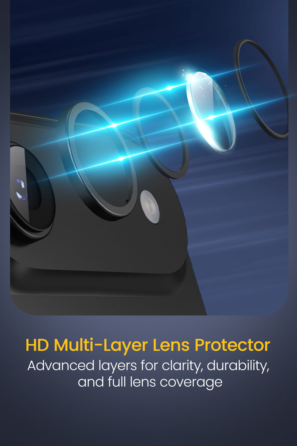 Remson Camera Lens Protector for iPhone 17 Air 6.5 inch, 9H Tempered Glass, HD Multi-Layer Protection, Shatterproof Clarity with Installation Guide-Black