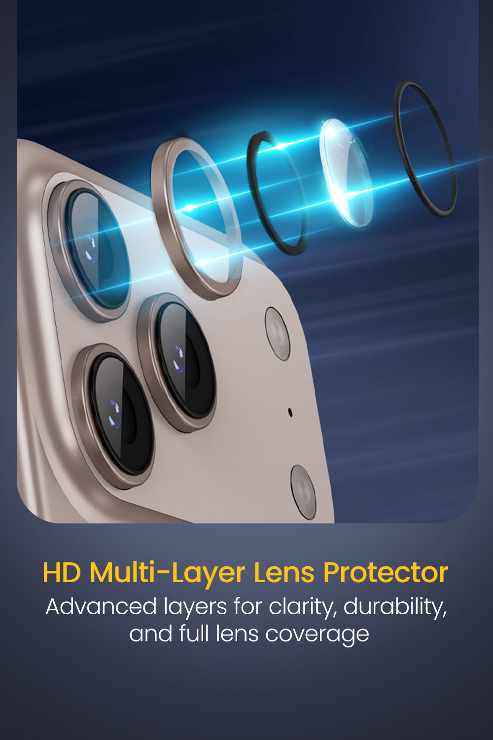 Remson Camera Lens Protector for iPhone 17 Pro 6.3 inch/ iPhone 17 Pro Max 6.9 inch, 9H Tempered Glass, HD Multi-Layer Protection, Shatterproof Clarity with Installation Guide- Titanium