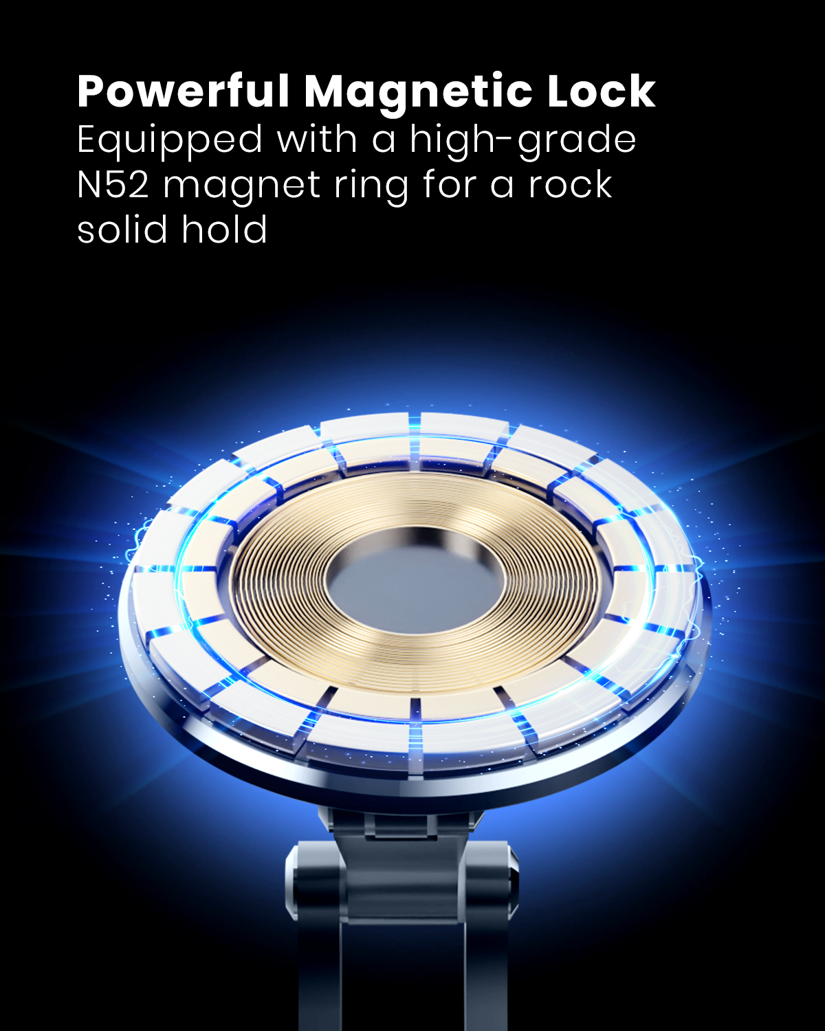 Moxedo Holdex Mobile Phone Stand 360° Rotatable Magnetic Phone Holder Aluminium Alloy for Desk Compatible for iPhone 16 15 14 13 12 Series Fit for Al 5.8” to 7.1” Devices
